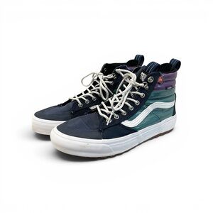 Vans Sk8-Hi MTE UltraCush Mens 9.5 Blue Green Hightop Sneakers Needs Repair